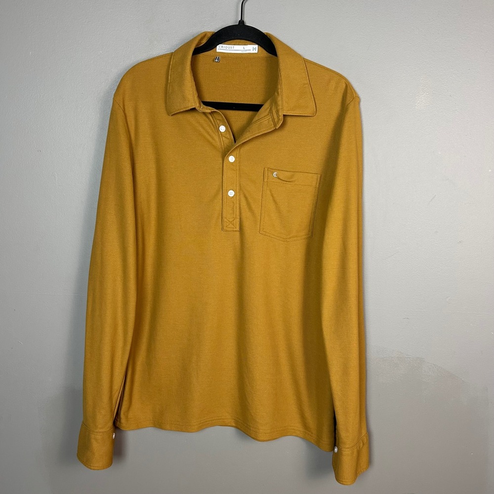 Criquet Mens polo shirt polo large slim fit Long Sleeve Pima Cotton heritage